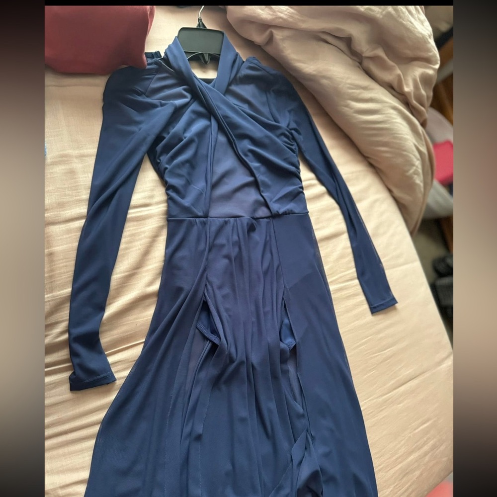 Weissman Asymmetrical Navy Dress